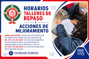 TALLERES DE REPASO Y ACCIONES DE MEJORAMIENTO