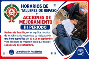 horario talleres septiembre 2026