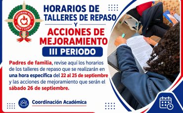 horario talleres septiembre 2026